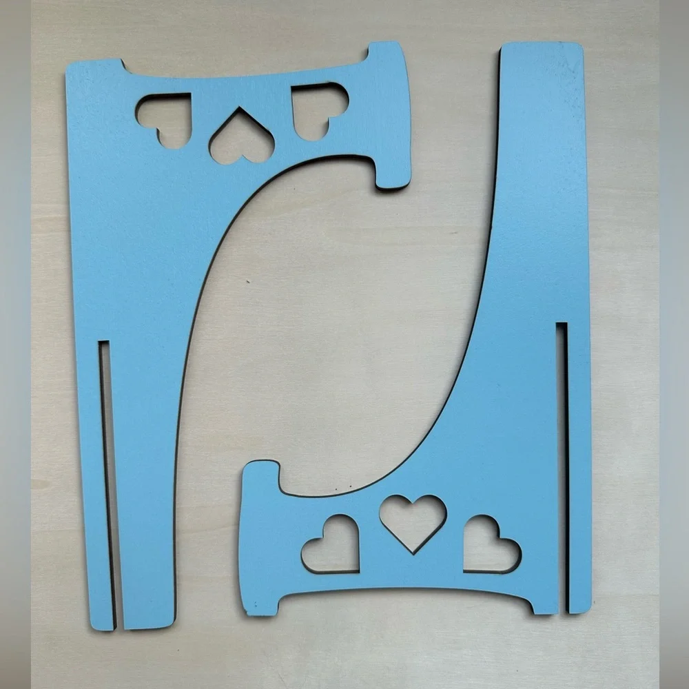 Beach Wedding Wooden Guestbook Sign Set – Frame, Hearts, Stand – New
